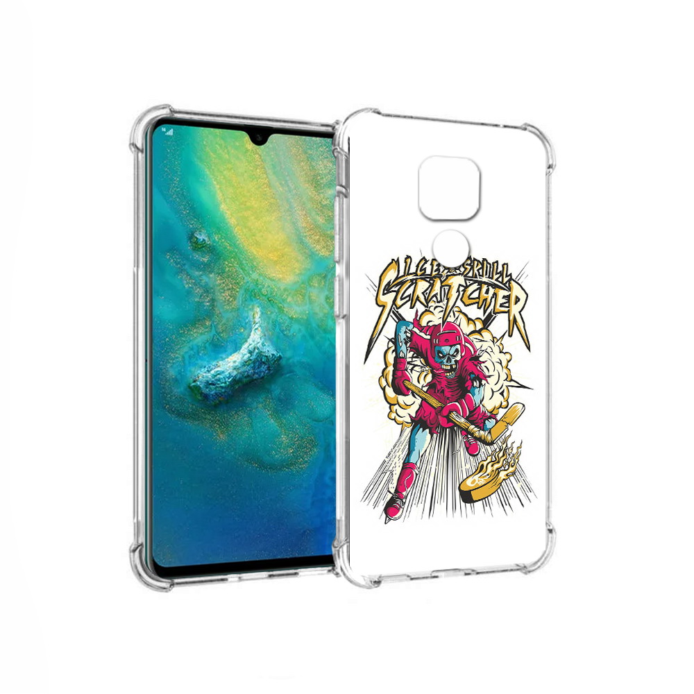 

Чехол MyPads Tocco для Huawei Mate 20x нарисованный скелет хоккеист (PT124578.30.514), Прозрачный, Tocco