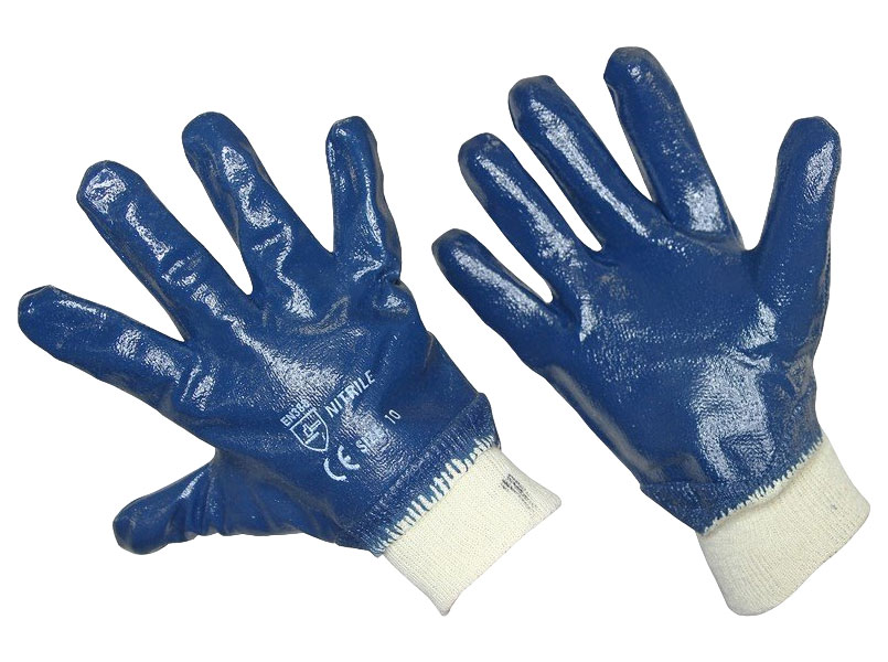 Перчатки х/б с нитриловым покрытием, подкладка 100 % хлопок полуобливные перчатки с нитриловым покрытием манжета nitras premium р 10 3410p
