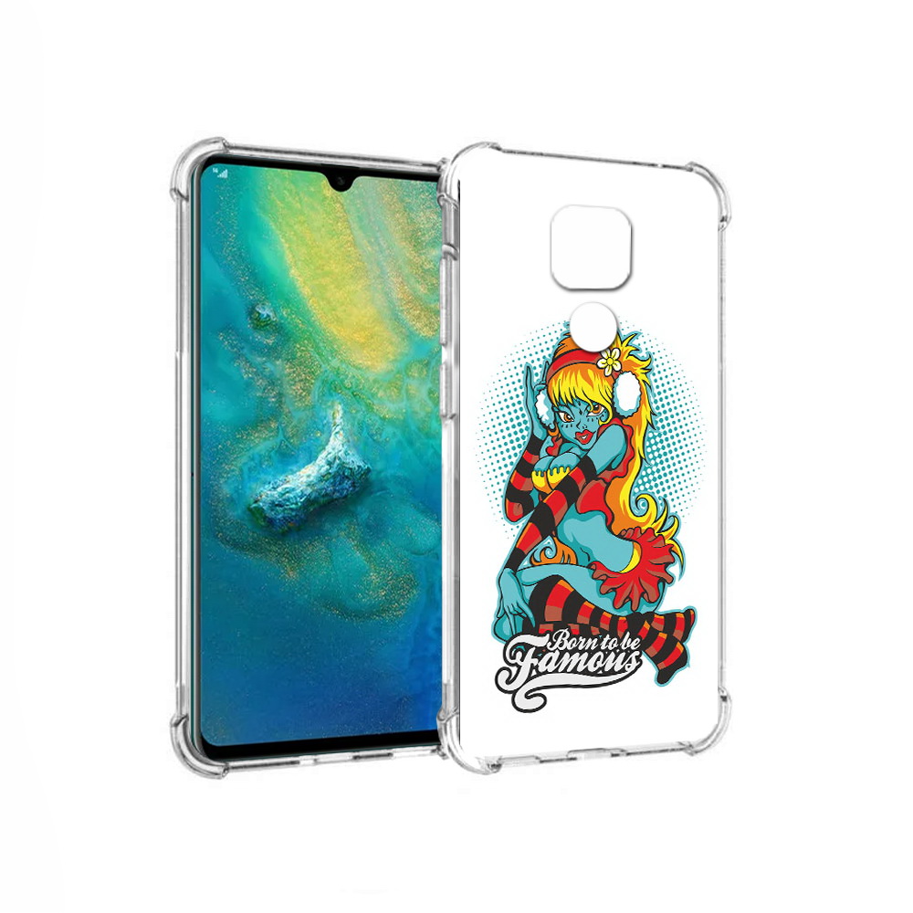 

Чехол MyPads Tocco для Huawei Mate 20x нарисованная девушка в наушниках (PT124578.30.498), Прозрачный, Tocco