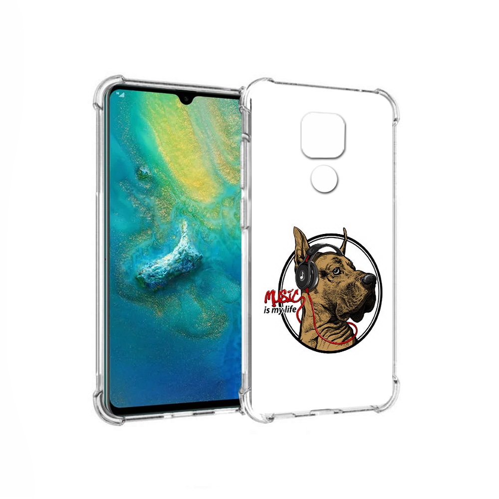 

Чехол MyPads Tocco для Huawei Mate 20x музыкальная собака (PT124578.30.490), Прозрачный, Tocco