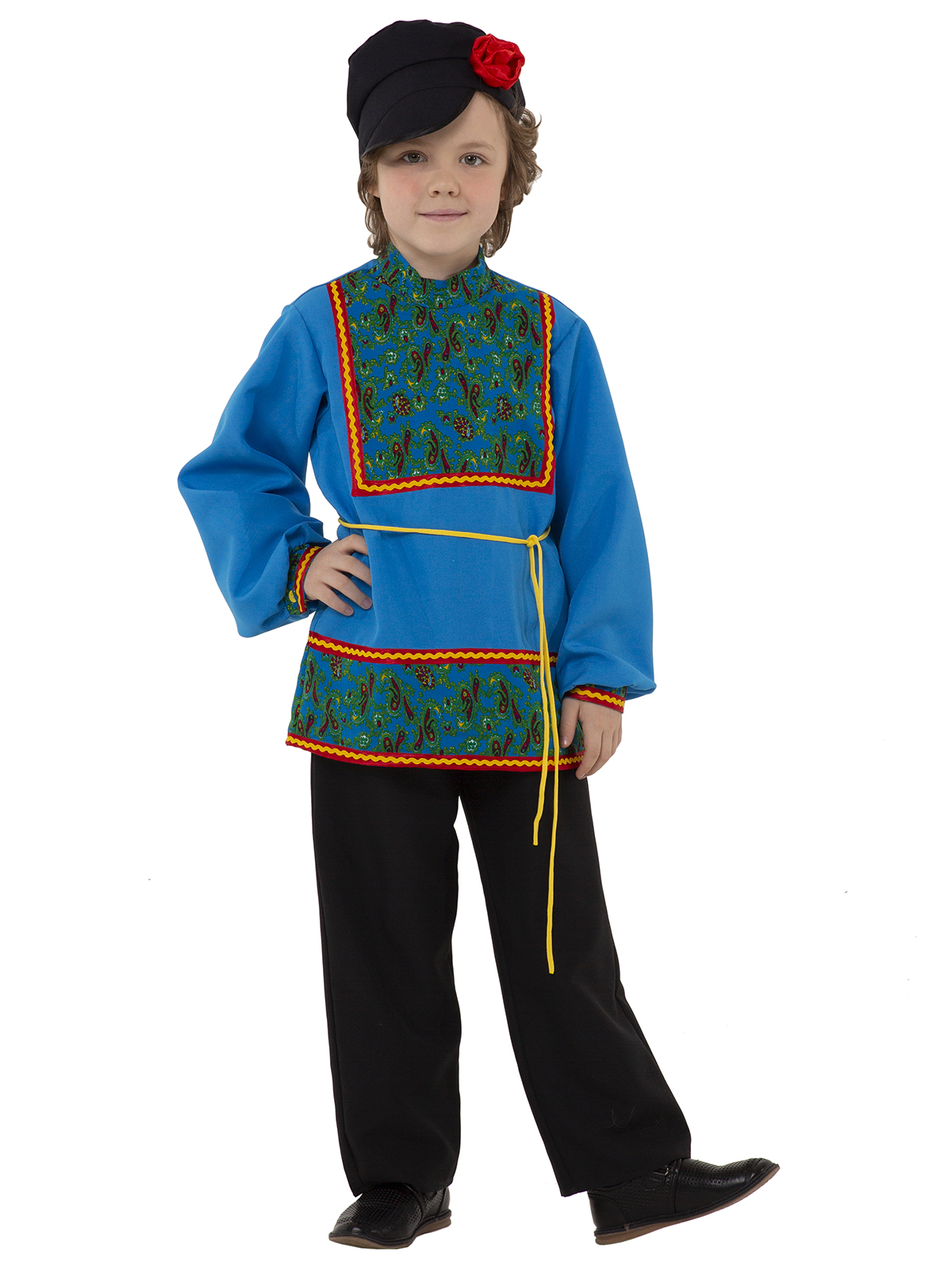 Карнавальный костюм Вестифика Русский мальчик, красный,  черный, 116
