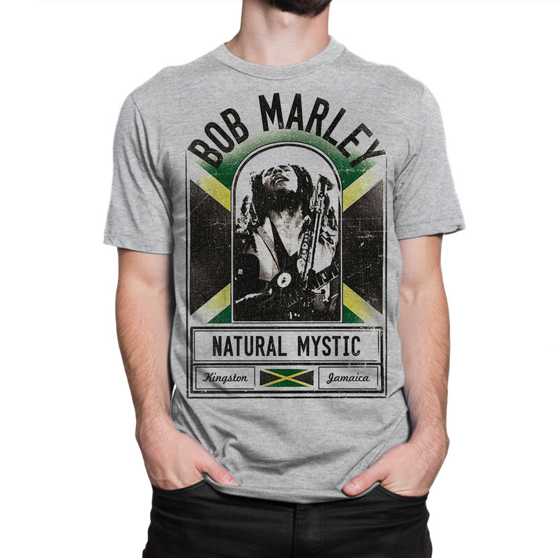 

Футболка мужская Dream Shirts Боб Марли 989469222 серая XL, Боб Марли 989469222