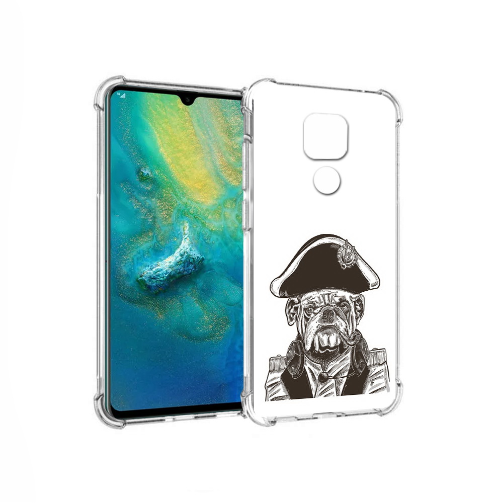 

Чехол MyPads Tocco для Huawei Mate 20x мопс генерал (PT124578.30.483), Прозрачный, Tocco