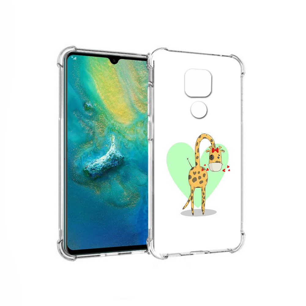 

Чехол MyPads Tocco для Huawei Mate 20x Влюбленный жираф 14 февраля (PT124578.30.47), Прозрачный, Tocco