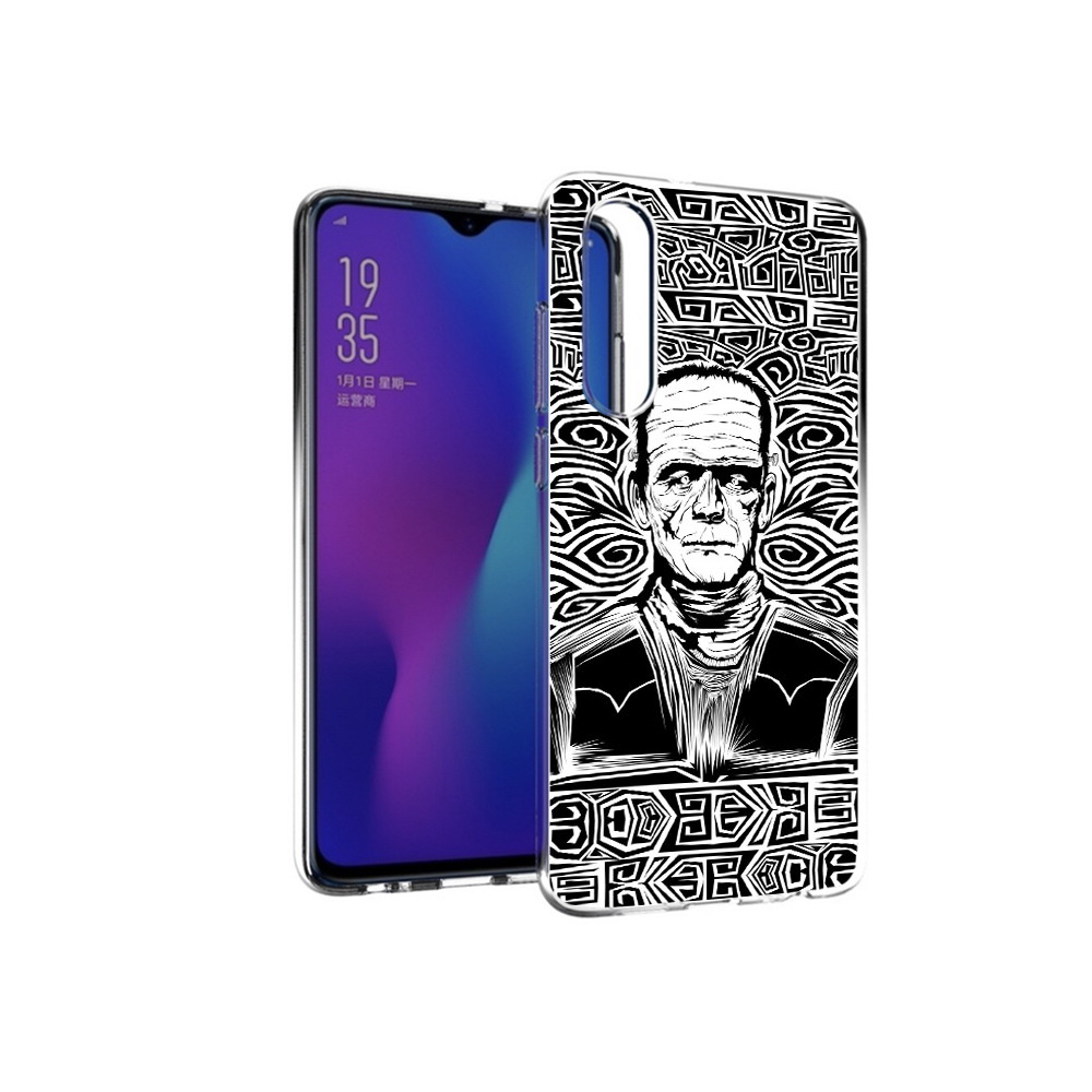 

Чехол MyPads Tocco для Huawei P30 франкенштейн черно белый, Прозрачный, Tocco