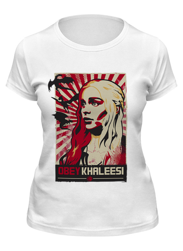 

Футболка женская Printio Obey khaleesi белая 2XL, Obey khaleesi