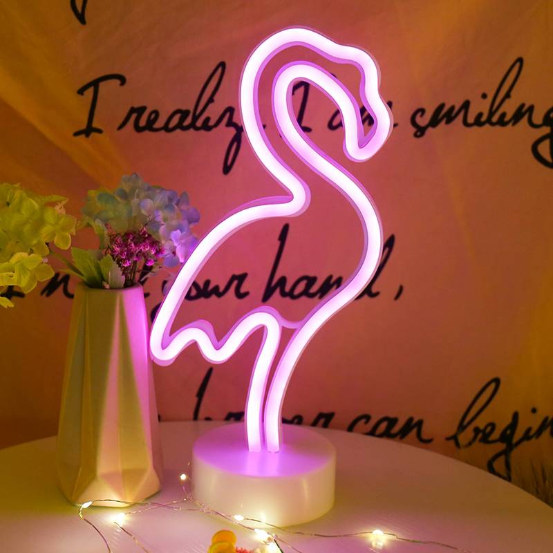 Неоновый LED светильник Фламинго 2emarket (4616.1)
