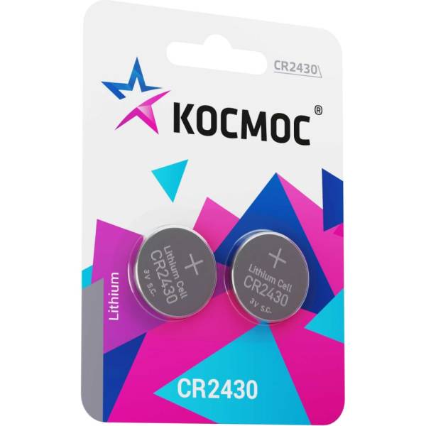 

Элемент питания КОСМОС CR2430 3V Lithium 2BL, KOCR2430BL2