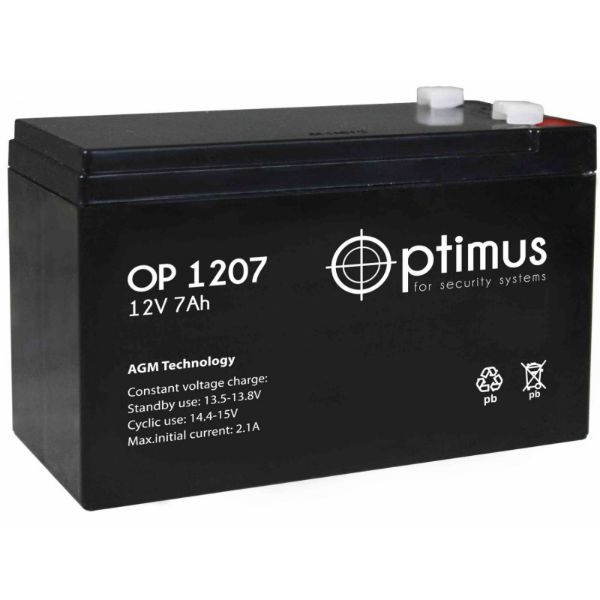 

Аккумулятор для ИБП Optimus OP 1207