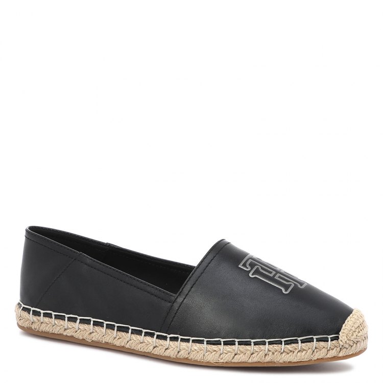 фото Женские эспадрильи tommy hilfiger feminine leather espadrille fw0fw05653 цв. черный 38 eu