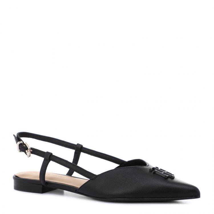 фото Женские сандалии tommy hilfiger feminine pointed ballerina fw0fw05650 цв. черный 37 eu