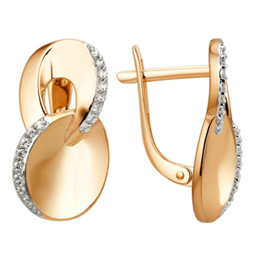 

Серьги из золота Golden Eagle 014692-1102, фианит, 014692-1102