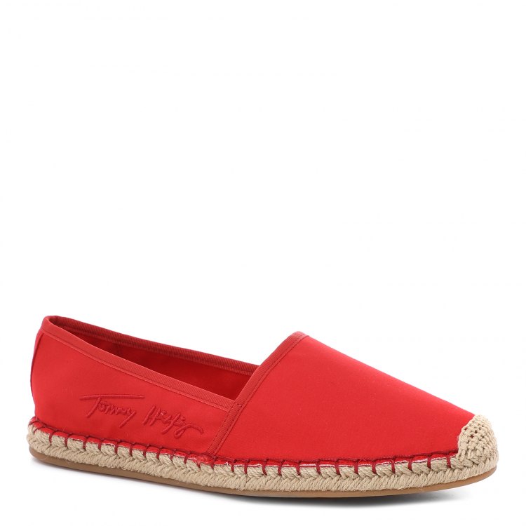 фото Женские эспадрильи tommy hilfiger th signature espadrille fw0fw05649 цв. красный 39 eu