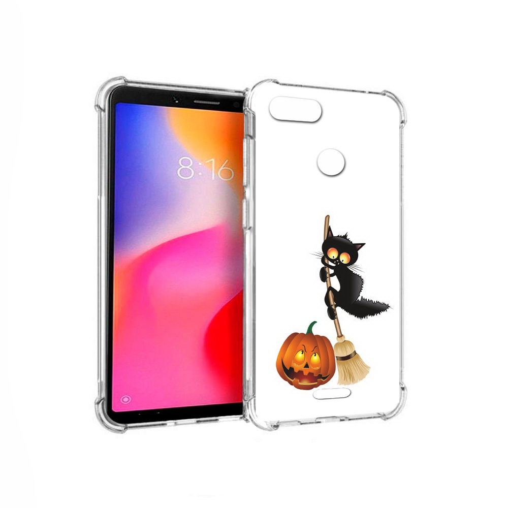 

Чехол MyPads Tocco для Xiaomi Redmi 6 хэлуинский котик (PT113762.304.667), Прозрачный, Tocco
