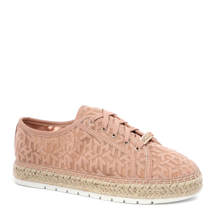 фото Женские эспадрильи tommy hilfiger th mesh lace up espadrille цв. светло-бежевый 41 eu