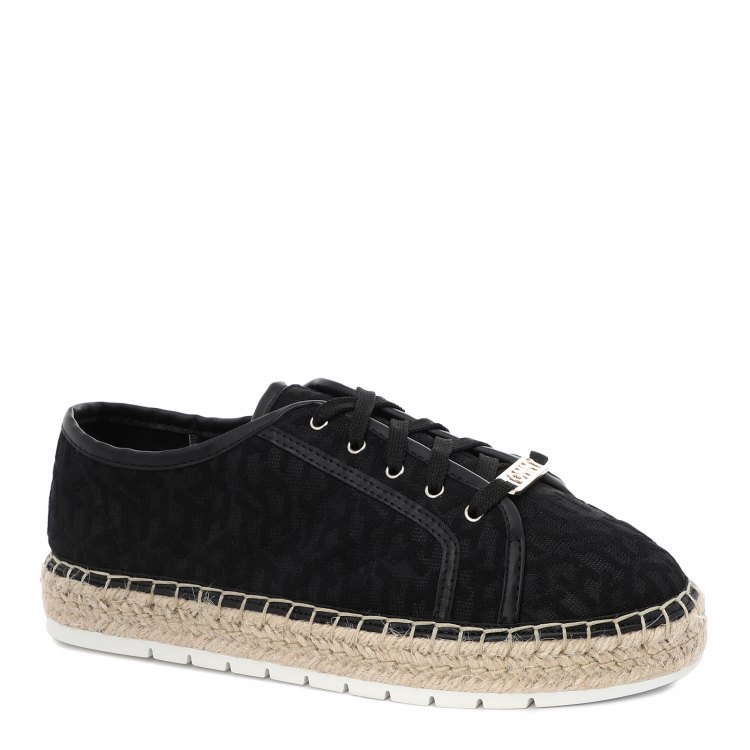 фото Женские эспадрильи tommy hilfiger th mesh lace up espadrille fw0fw05647 цв. черный 40 eu