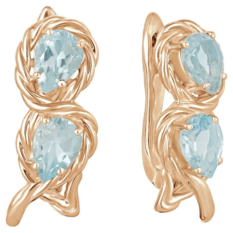 

Серьги из серебра с топазом LAZURIT-ONLINE 7873PG, 7873PG