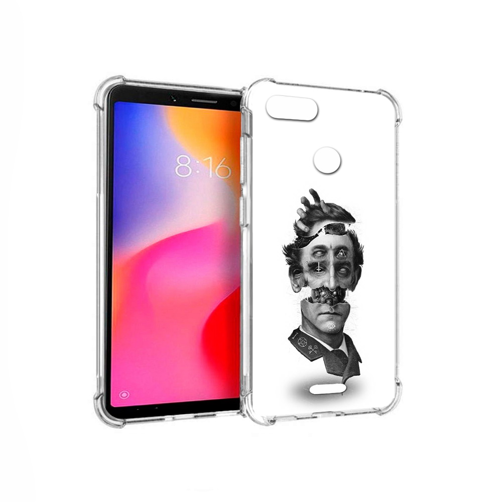 

Чехол MyPads Tocco для Xiaomi Redmi 6 страшное лицо абстракция (PT113762.304.628), Прозрачный, Tocco