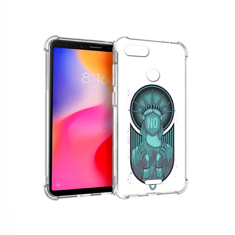 

Чехол MyPads Tocco для Xiaomi Redmi 6 статуя свободы зеленый (PT113762.304.623), Прозрачный, Tocco