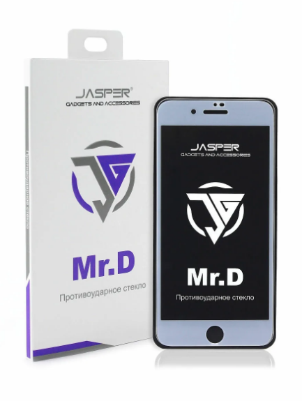 

Защитное стекло премиум класса Jasper для iPhone 7G/8G White, j-14