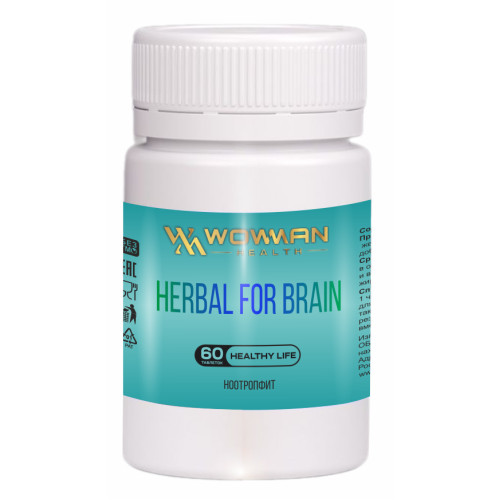 Пищевая добавка WowMan Herbal for Brain Ноотроп, 60 таблеток