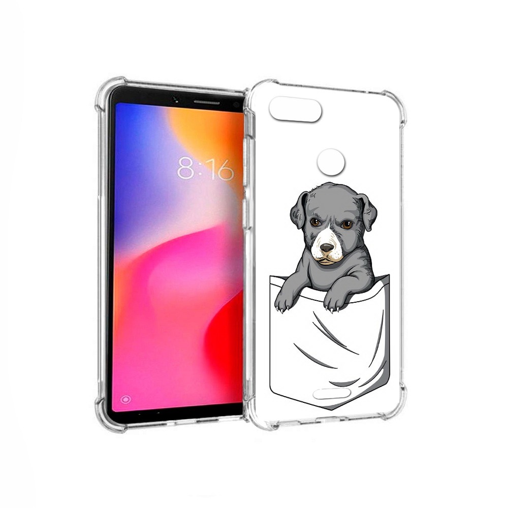 

Чехол MyPads Tocco для Xiaomi Redmi 6 собачка в кармане (PT113762.304.611), Прозрачный, Tocco