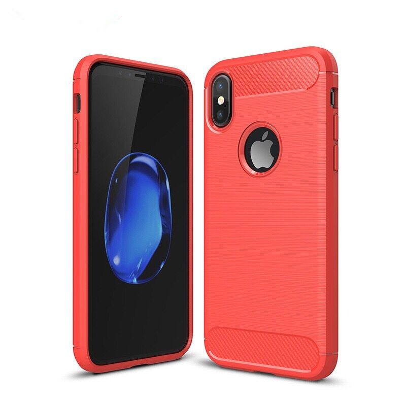 фото Чехол силиконовый для iphone xr 6.1 carbon series красный grand price