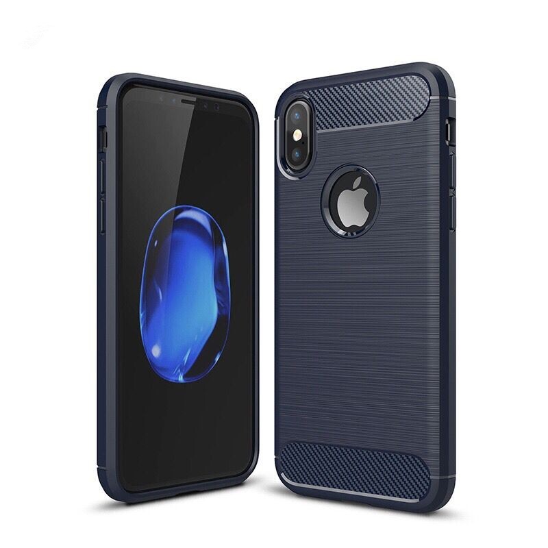 

Чехол силиконовый для iPhone XR 6.1 Carbon series синий, Apple iPhone XR