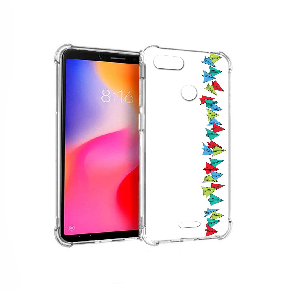 

Чехол MyPads Tocco для Xiaomi Redmi 6 самолетики из листочков (PT113762.304.593), Прозрачный, Tocco