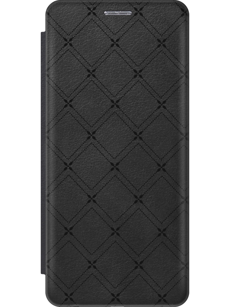 

Чехол-книжка на Xiaomi Redmi 9A с рисунком "Стильные линии" черный, 20001196