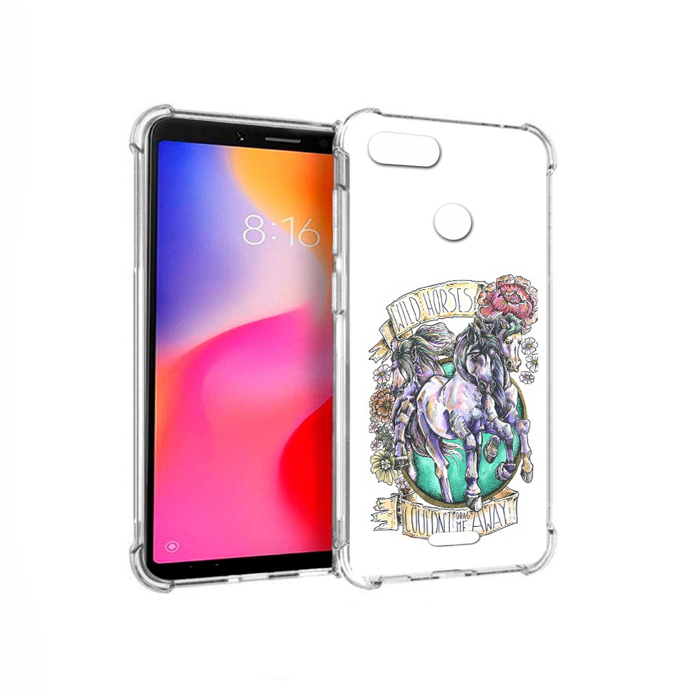 

Чехол MyPads Tocco для Xiaomi Redmi 6 рисунок коней в цветах (PT113762.304.582), Прозрачный, Tocco