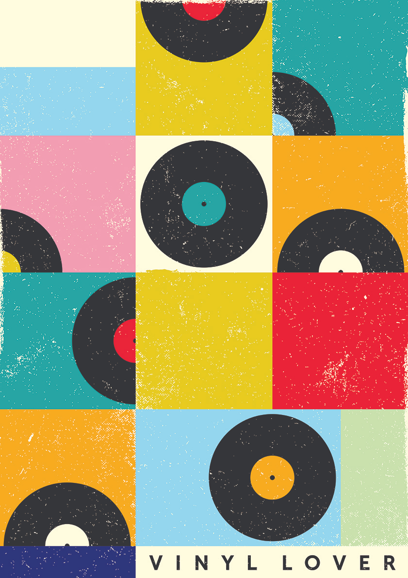 

Большой постер на стену Vinyl Lover 1 40х50 см без рамы, MMVINYL1