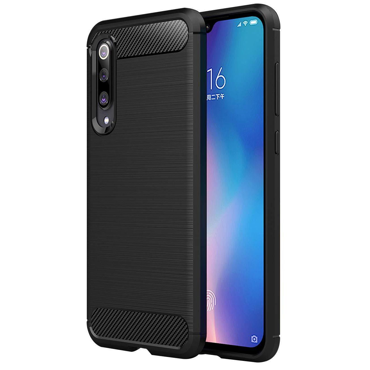 

Чехол силиконовый для Xiaomi Mi 9 Lite Carbon series черный, Xiaomi Mi 9 Lite