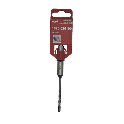 

Бур Elitech 1820.026100, по бетону, 4мм, SDS-PLUS, 1шт