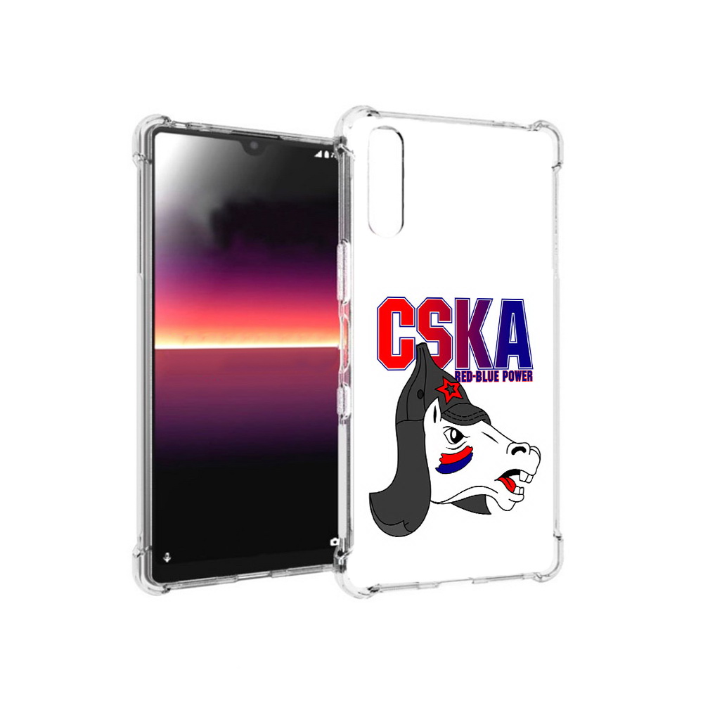 

Чехол MyPads Tocco для Sony Xperia L4 ФК ЦСК лошадка россия (PT227010.235.179), Прозрачный, Tocco