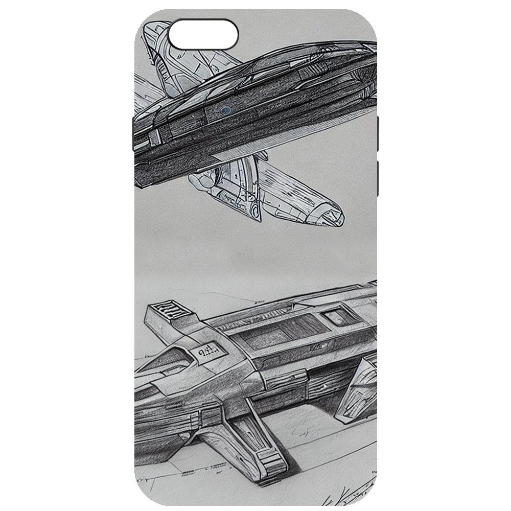 

Чехол-накладка Софт Набросок для iPhone 6/6s