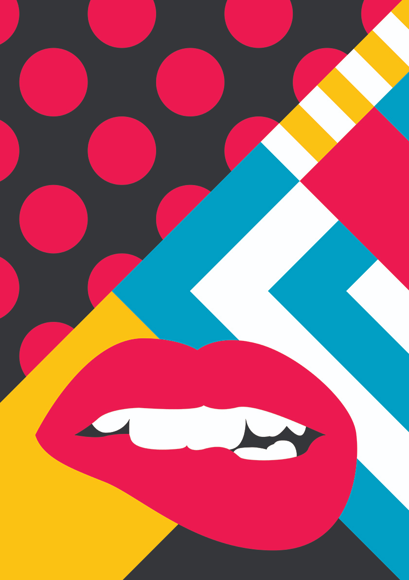 

Большой постер на стену Geometry Lips Sexy 50х70 см без рамы, MMSEXYLIPS
