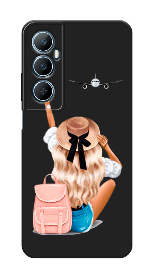 

Чехол Awog 2516752-1 для Realme C65 "Автостопом самолетом", Бежевый;белый, 2516752-1