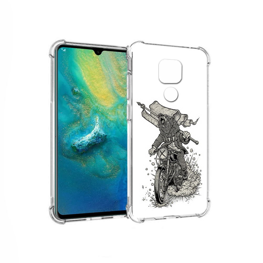 Чехол MyPads Tocco для Huawei Mate 20x медведь на мотоцикле (PT124578.30.467)