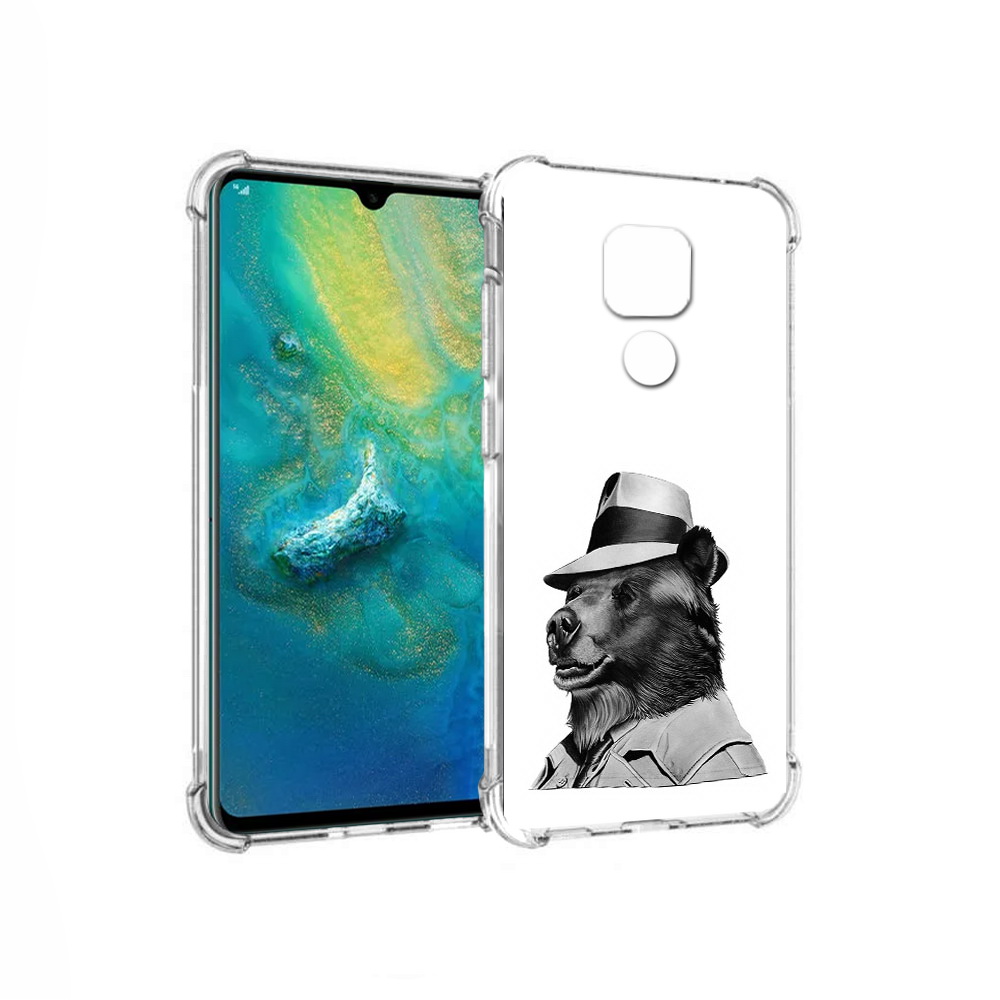 

Чехол MyPads Tocco для Huawei Mate 20x медведь в шляпе (PT124578.30.465), Прозрачный, Tocco