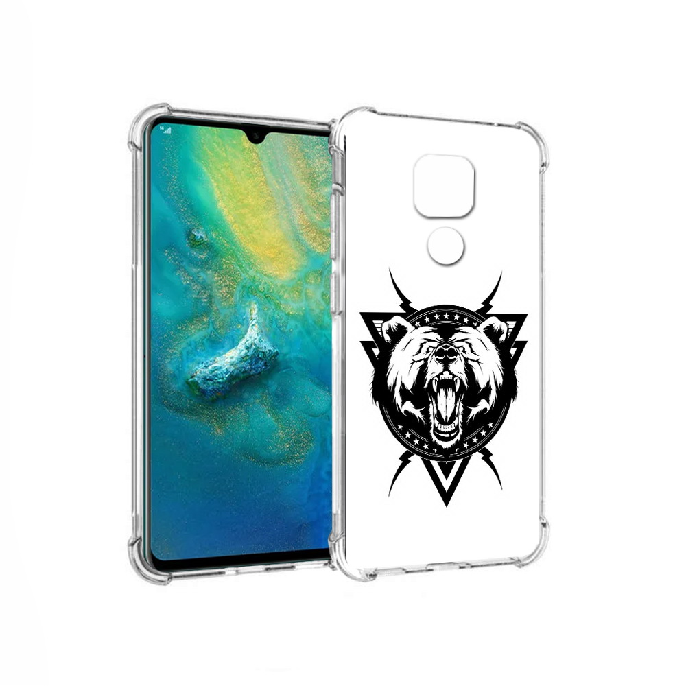 

Чехол MyPads Tocco для Huawei Mate 20x медведь в треугольнике (PT124578.30.464), Прозрачный, Tocco