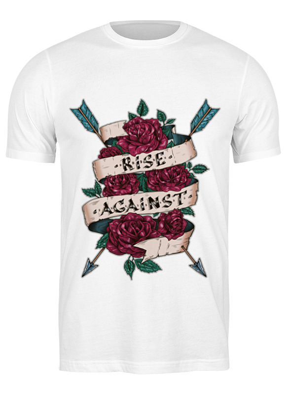 

Футболка мужская Printio Rise against-1 белая XL, Белый, Rise against-1