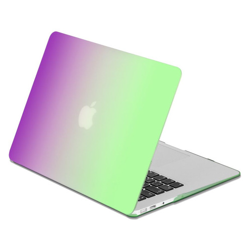 Накладка 13.3" DF MacCase-05, зеленый/фиолетовый, для MacBook Air (2010-2017) [df maccase-
