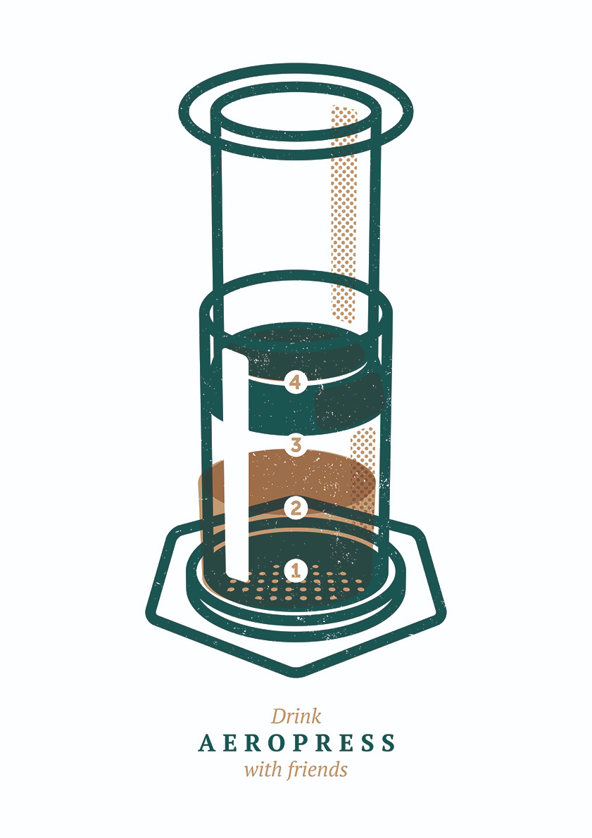 

Большой постер на стену Drink Aeropress With Friends 60х90 см без рамы, MMAEROPRESS