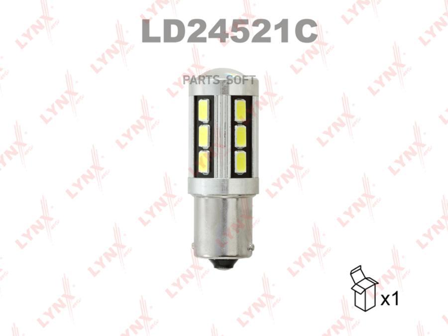 

Лампа Светодиодная Led P21w S25 24v Ba15s Smdx18 7200k Canbus LYNXauto арт. LD24521C