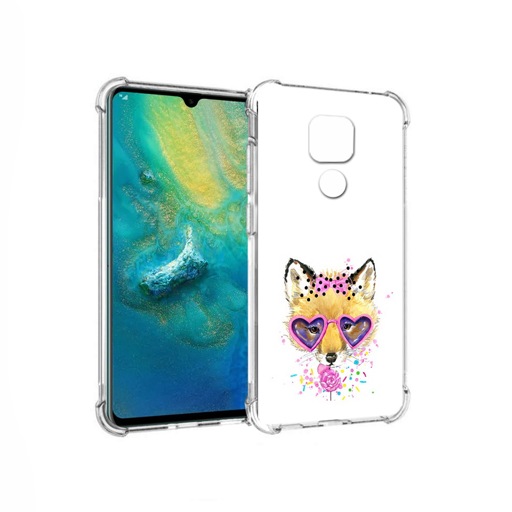 

Чехол MyPads Tocco для Huawei Mate 20x лисенок с бантиком (PT124578.30.441), Прозрачный, Tocco