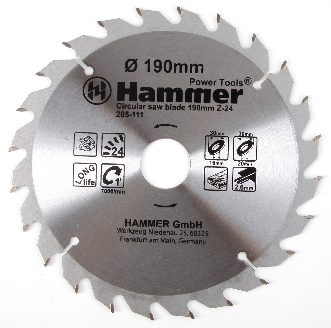 

Диски отрезные,пильные,шлифовальные Диск пильный Hammer Flex 205-111 CSB WD 190мм*24*30/20