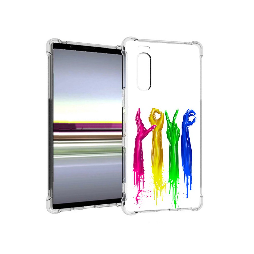 

Чехол MyPads Tocco для Sony Xperia 5 яркие руки love (PT139963.234.707), Прозрачный, Tocco