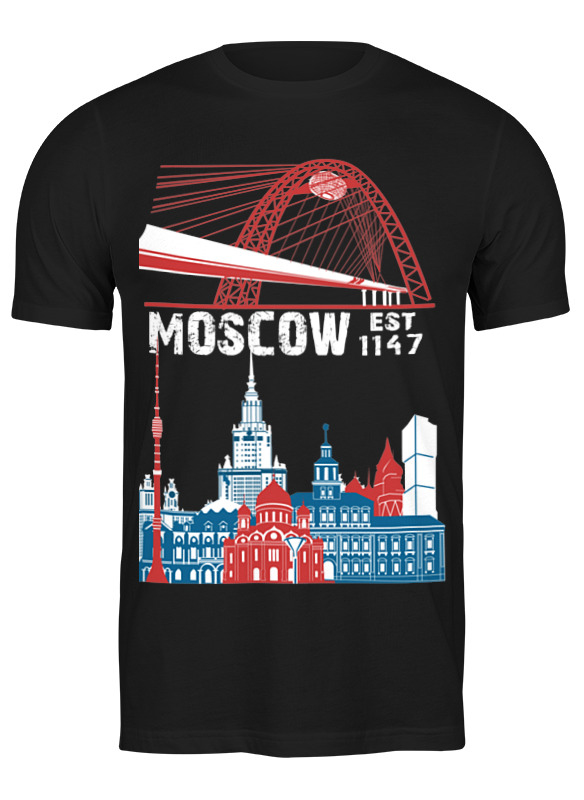 

Футболка мужская Printio Moscow. established in 1147 черная XL, Черный, Moscow. established in 1147