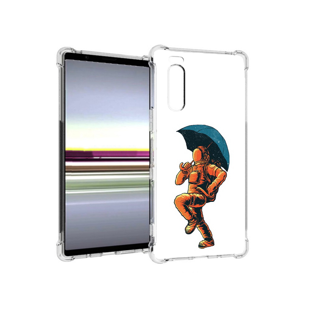 

Чехол MyPads Tocco для Sony Xperia 5 шагающий космонавт с зонтом (PT139963.234.695), Прозрачный, Tocco